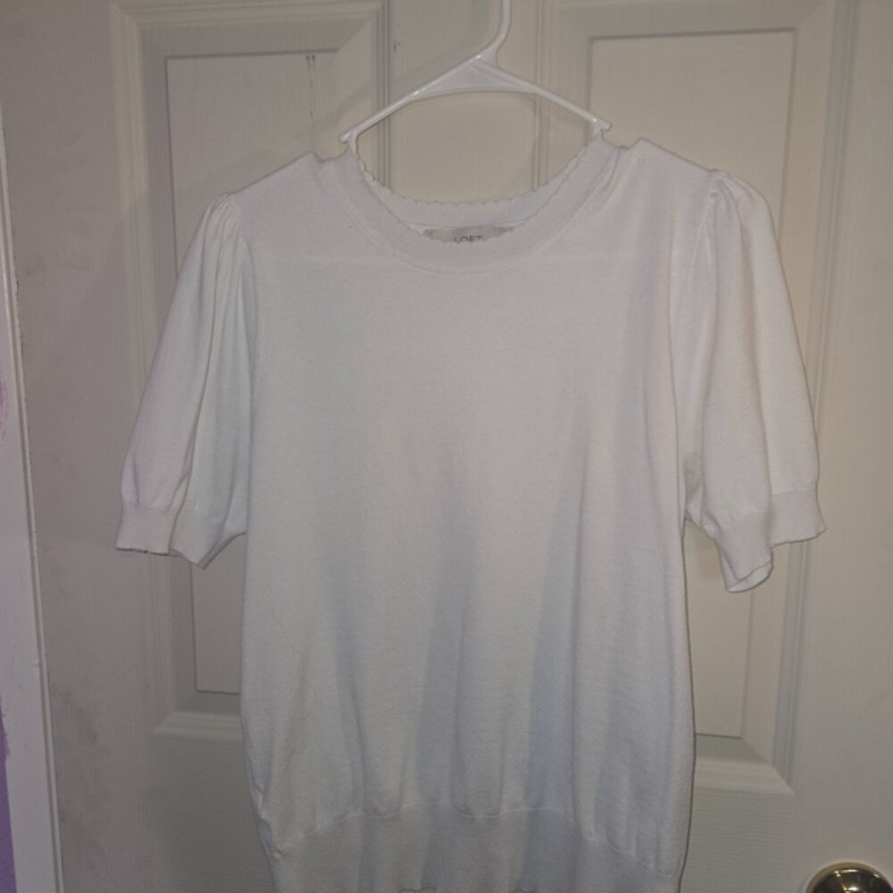 Classic White Knit Top